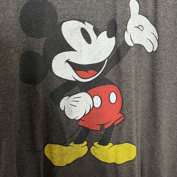 Mickey Mouse Mens Graphic Disney T Shirt Gray Short Sleeve Classic Medium VGCond - Picture 3 of 8